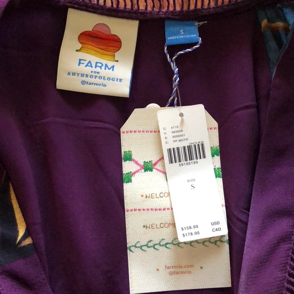 Anthropologie Farm Rio Jennifer Feather Blouse - Picture 2 of 5